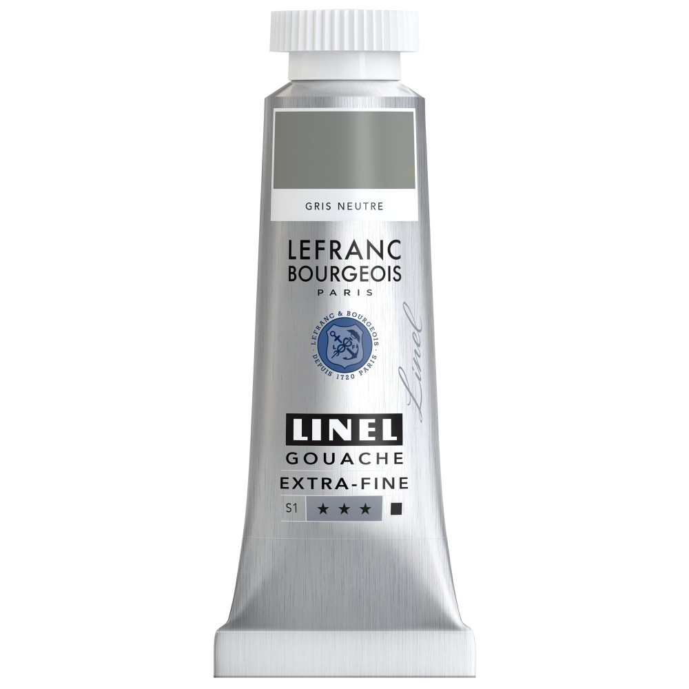 Farba gwasz Linel - Lefranc & Bourgeois - Neutral Grey 14 ml