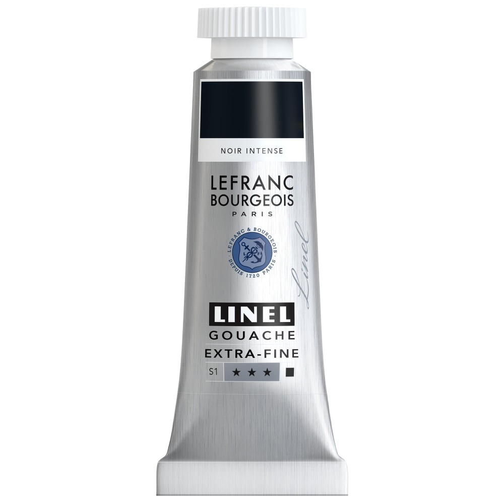 Farba gwasz Linel - Lefranc & Bourgeois - Deep Black 14 ml