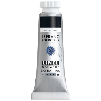 Linel gouache paint - Lefranc & Bourgeois - Deep Black 14 ml