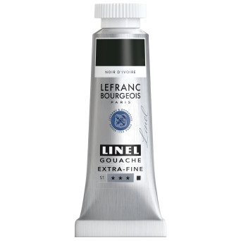 Farba gwasz Linel - Lefranc & Bourgeois - Ivory Black 14 ml
