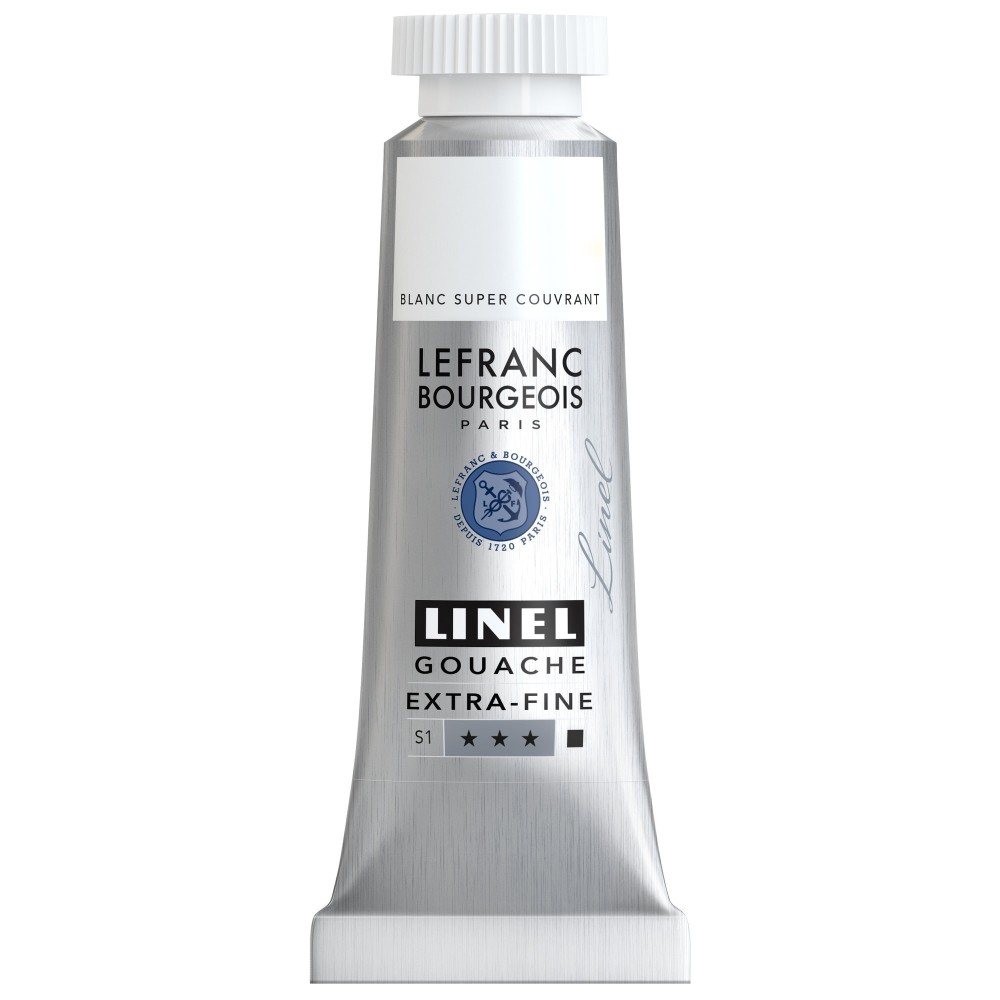 Linel gouache paint - Lefranc & Bourgeois - Super Hiding White 14 ml