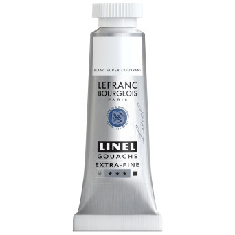 Linel gouache paint - Lefranc & Bourgeois - Super Hiding White 14 ml