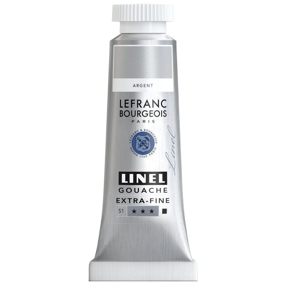 Farba gwasz Linel - Lefranc & Bourgeois - Silver 14 ml