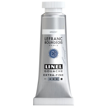 Linel gouache paint - Lefranc & Bourgeois - Silver 14 ml