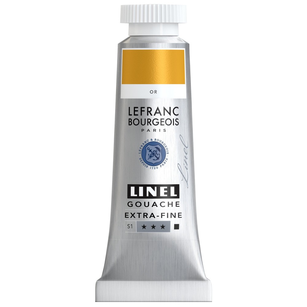 Linel gouache paint - Lefranc & Bourgeois - Gold 14 ml