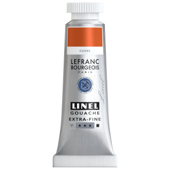 Linel gouache paint - Lefranc & Bourgeois - Copper 14 ml