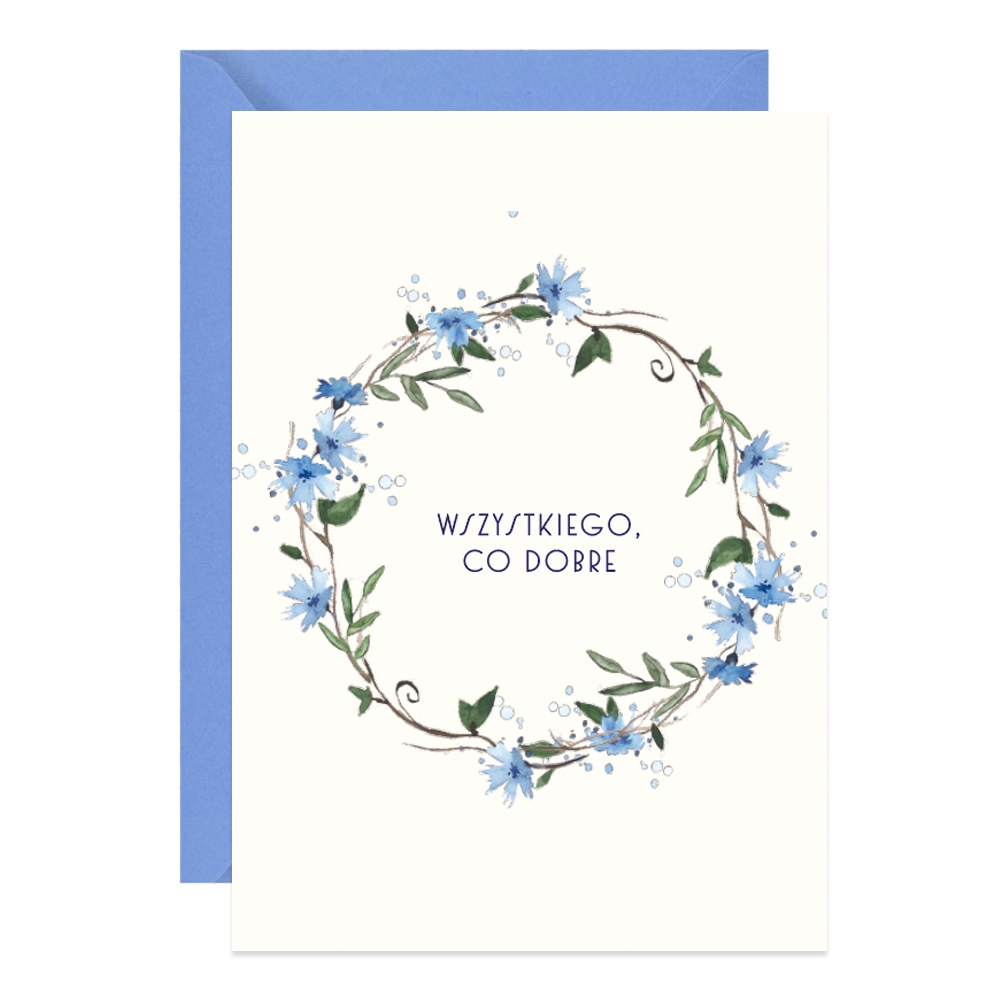 Kartka okolicznościowa A6 - Paperwords - Wianek Chabrowy