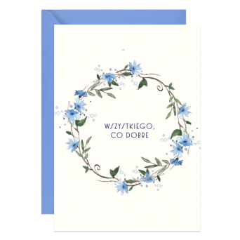 Kartka okolicznościowa A6 - Paperwords - Wianek Chabrowy