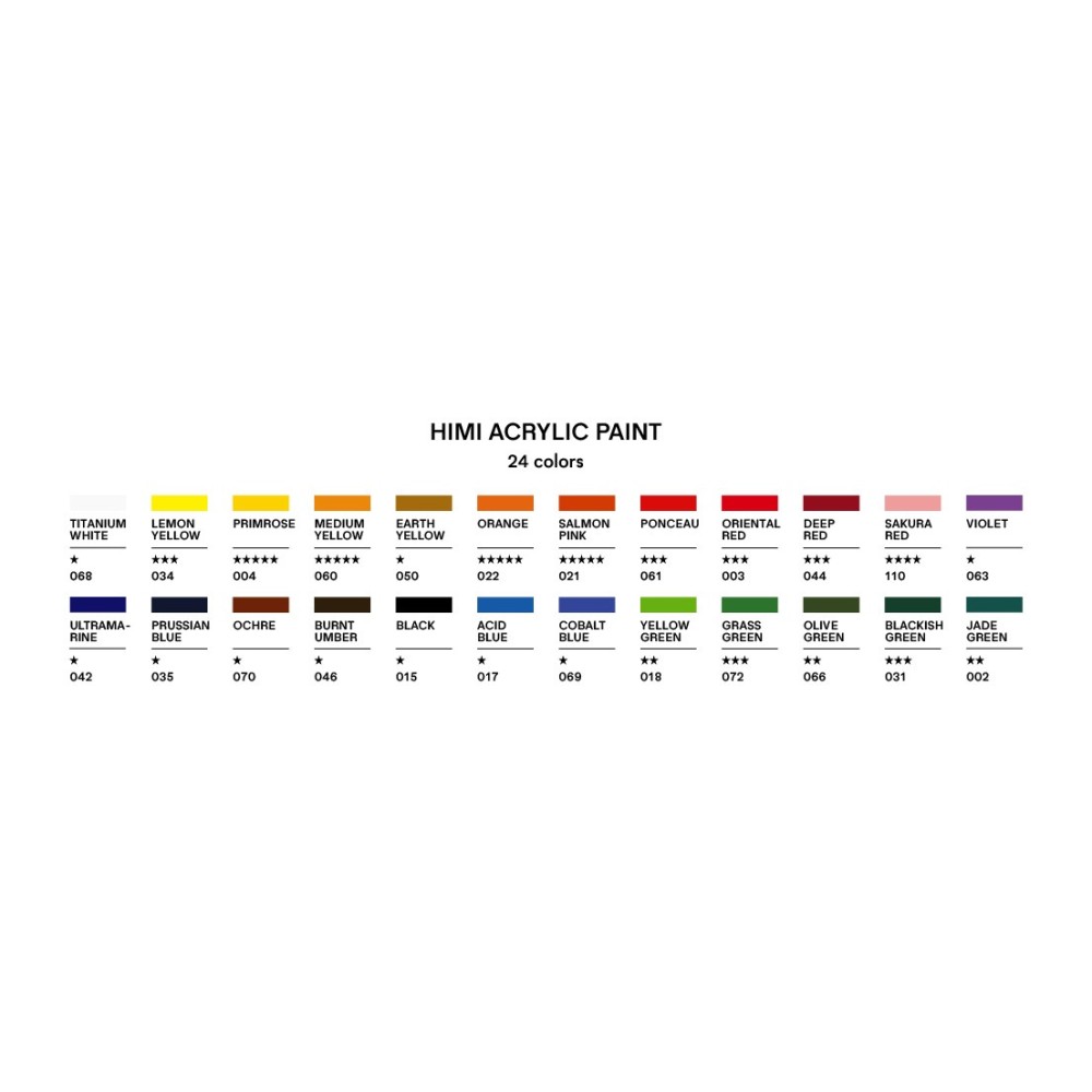 Set of acrylic paints - HIMI - 24 pcs