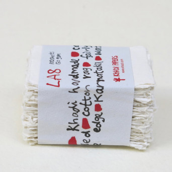 Papier czerpany 100% bawełny 150 g - Khadi Papers - White A8 100 ark.