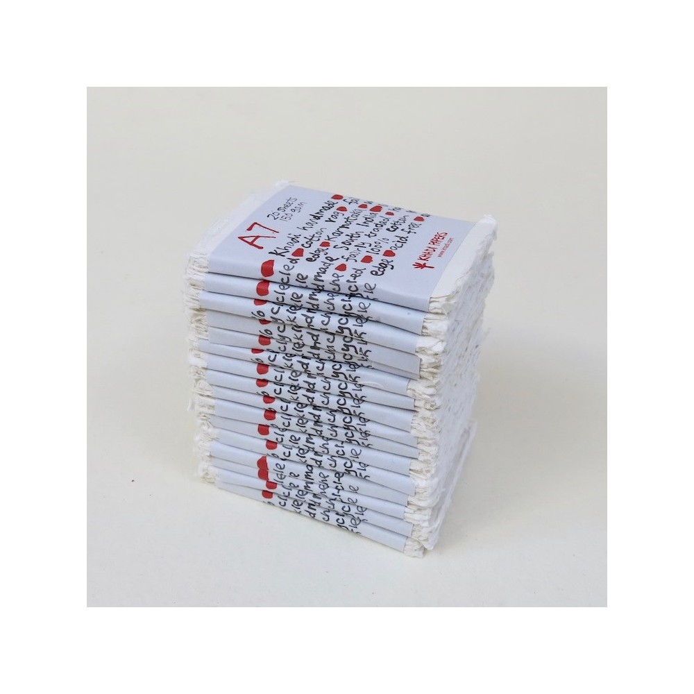 Papier czerpany 100% bawełny 150 g - Khadi Papers - White A7 20 ark.
