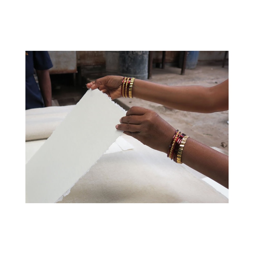 Handmade 100% cotton paper 150 g - Khadi Papers - White A6 20 sheets
