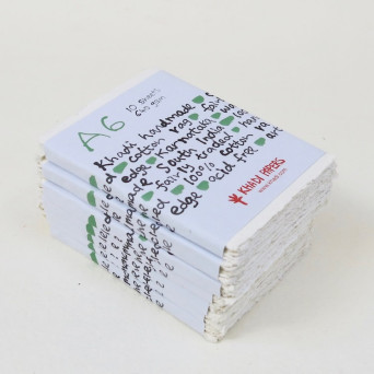 Papier czerpany 100% bawełny 640 g - Khadi Papers - White A6 10 ark.