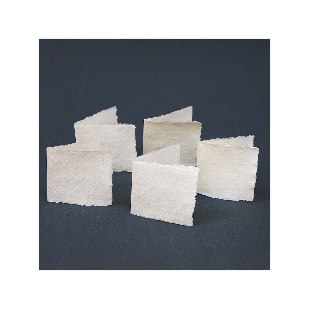 Zestaw papeterii 100% bawełny 210 g - Khadi Papers - White 8 x 8 cm 10 szt.