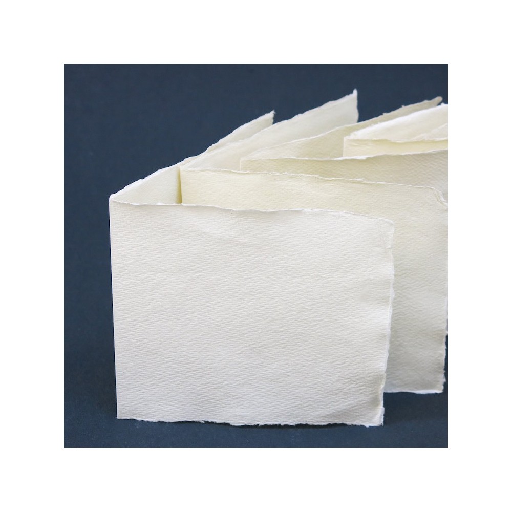Zestaw papeterii 100% bawełny 210 g - Khadi Papers - White 15 x 15 cm 10 szt.