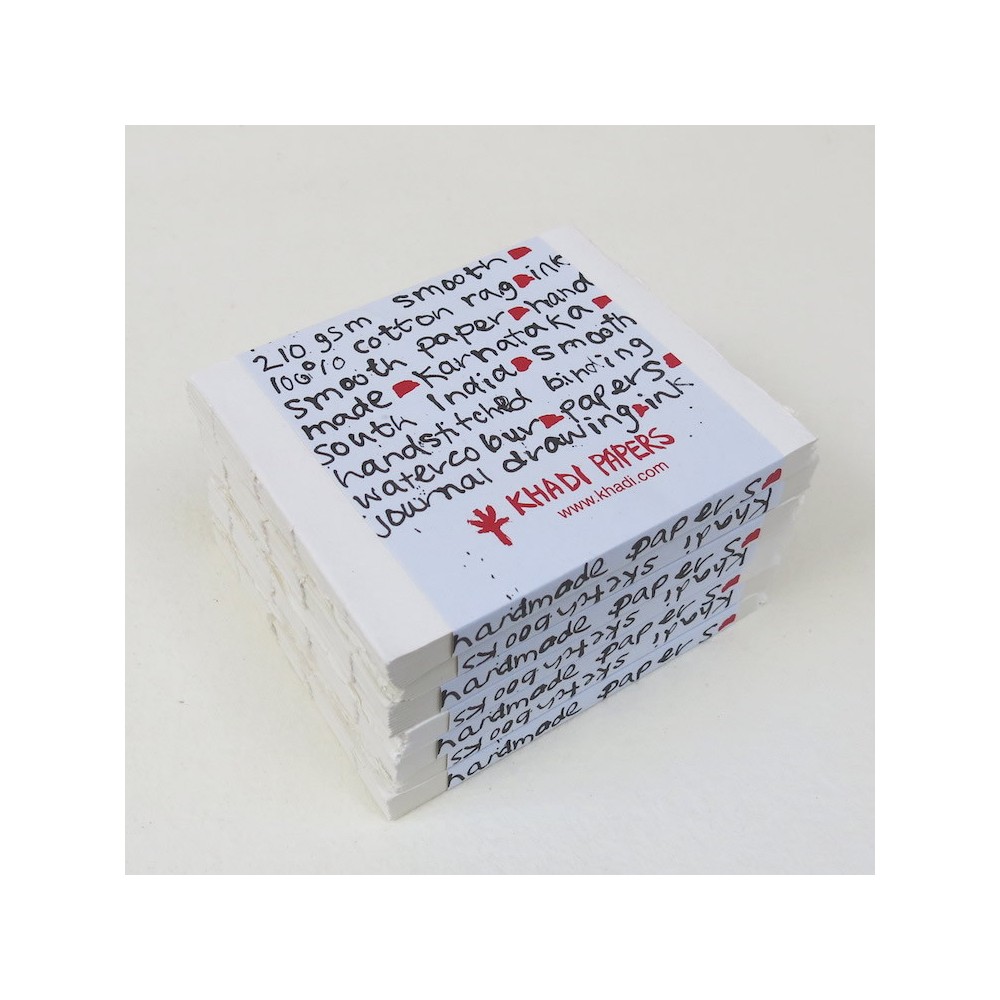 Blok w książce 100% bawełny 210 g - Khadi Papers - Smooth 13 x 16 cm 16 ark.
