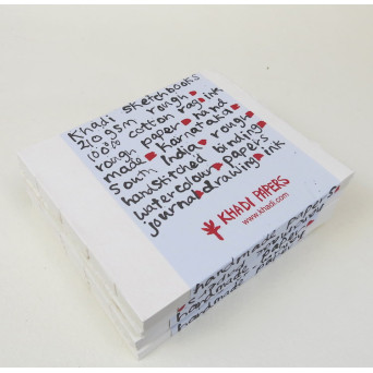 Block Book 100% cotton 210 g - Khadi Papers - Rough 21 x 25 cm 16 sheets