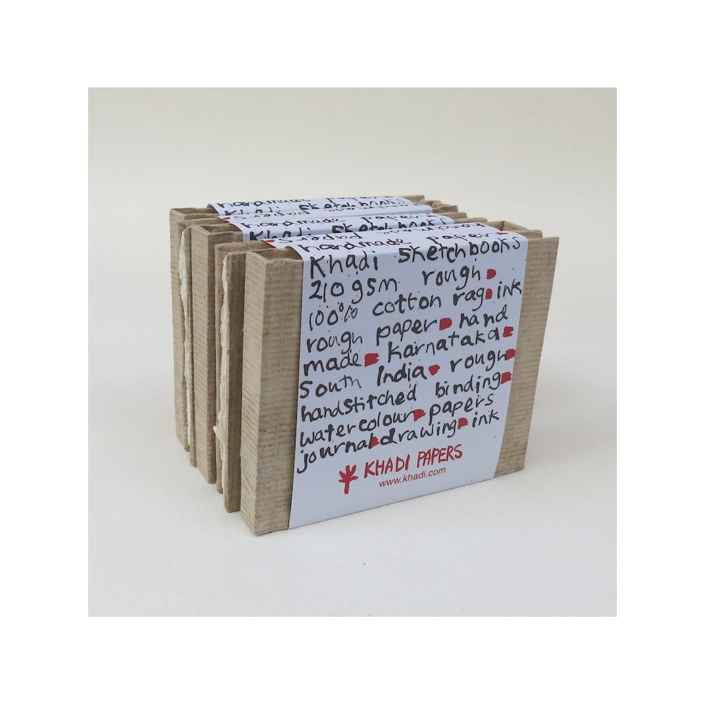Szkicownik 100% bawełny 210 g - Khadi Papers - Rough 13 x 16 cm 16 ark.