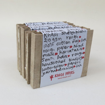 Szkicownik 100% bawełny 210 g - Khadi Papers - Rough 13 x 16 cm 16 ark.