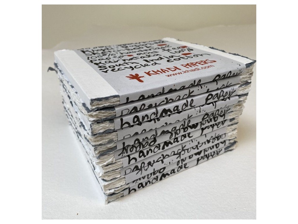 Szkicownik 100% bawełny 150 g - Khadi Papers - 15 x 15 cm 15 ark.