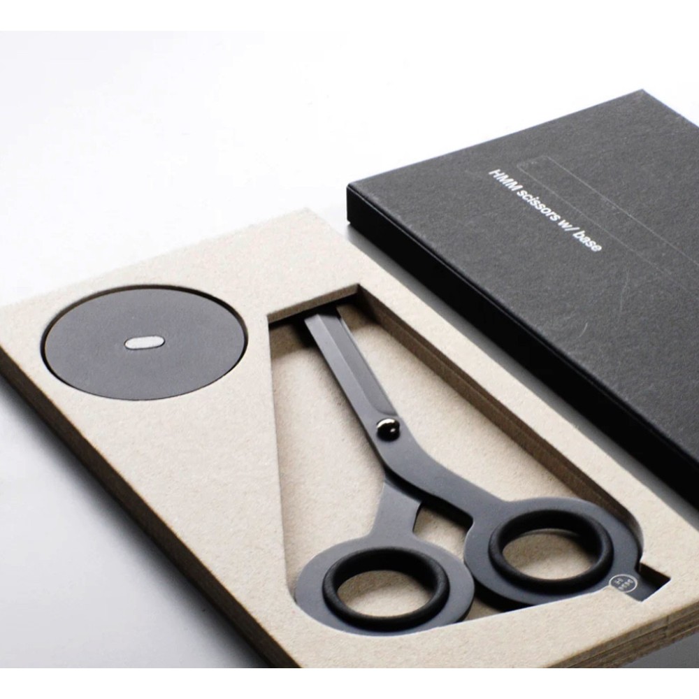 2 in 1 scissors with base - HMM - Black