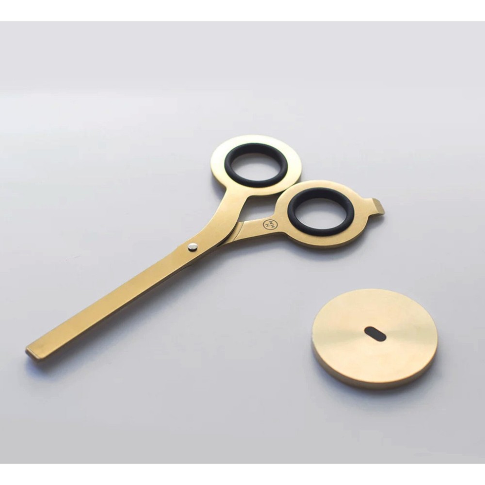 2 in 1 scissors with base - HMM - Gold