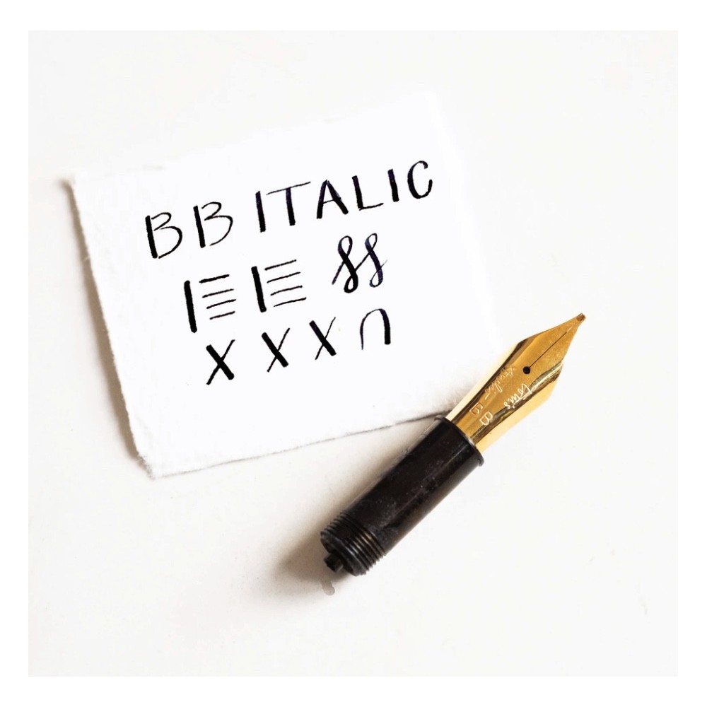 Fountain pen nib Cursive Italic BB - Tom's Studio