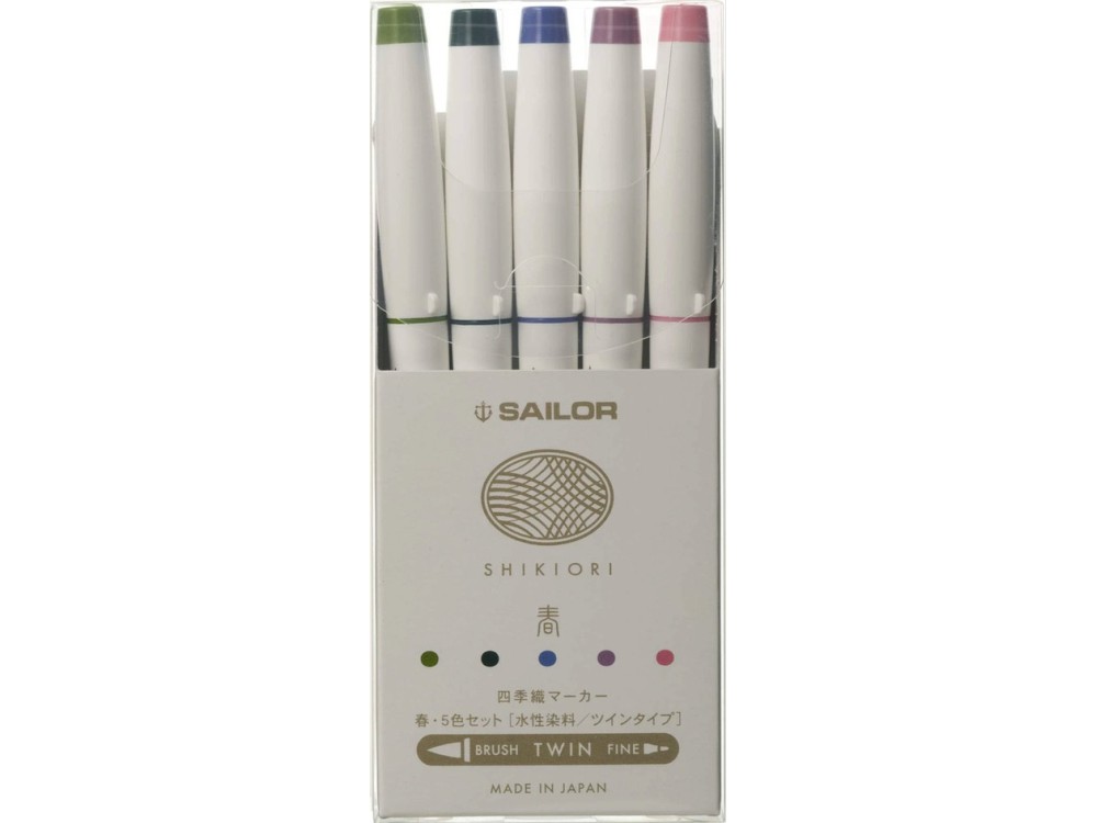 Set of Shikiori 4 Seasons brush pens - Sailor - Spring 5 pcs