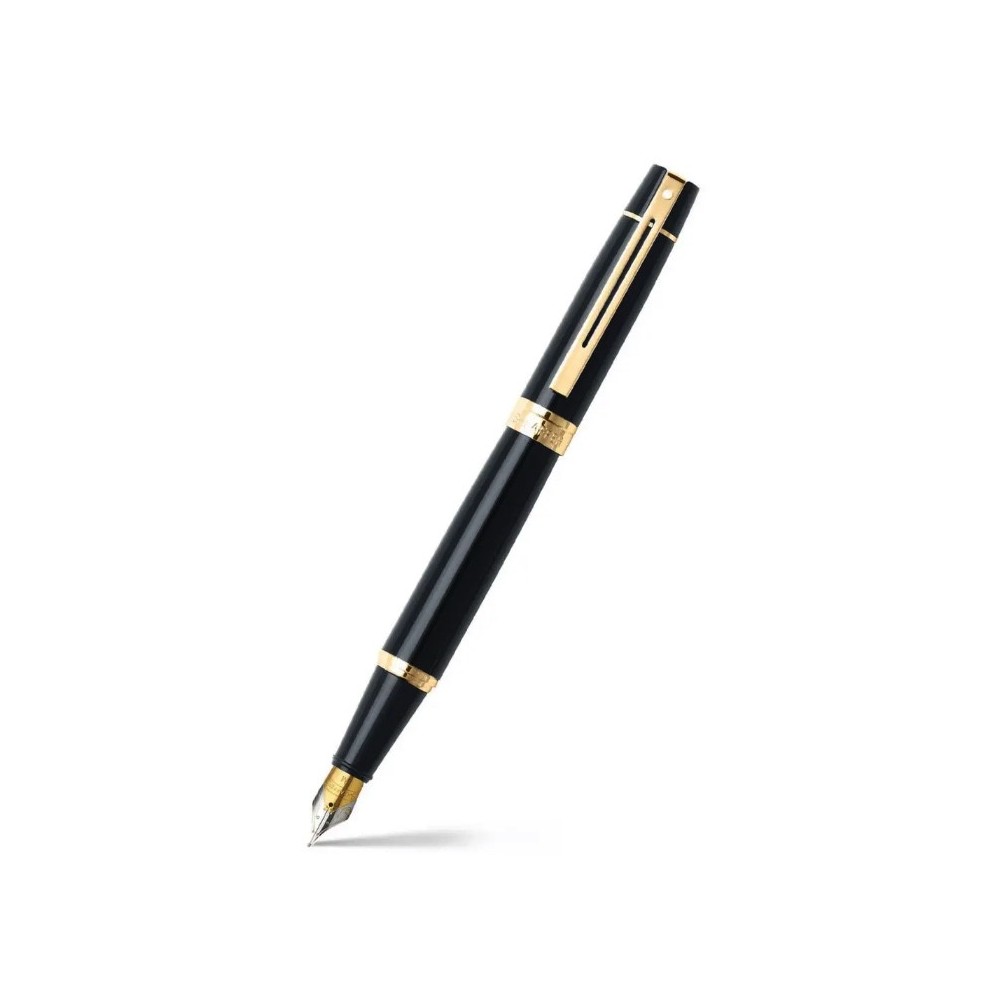 Pióro wieczne 300 - Sheaffer - Black Gold Trim F