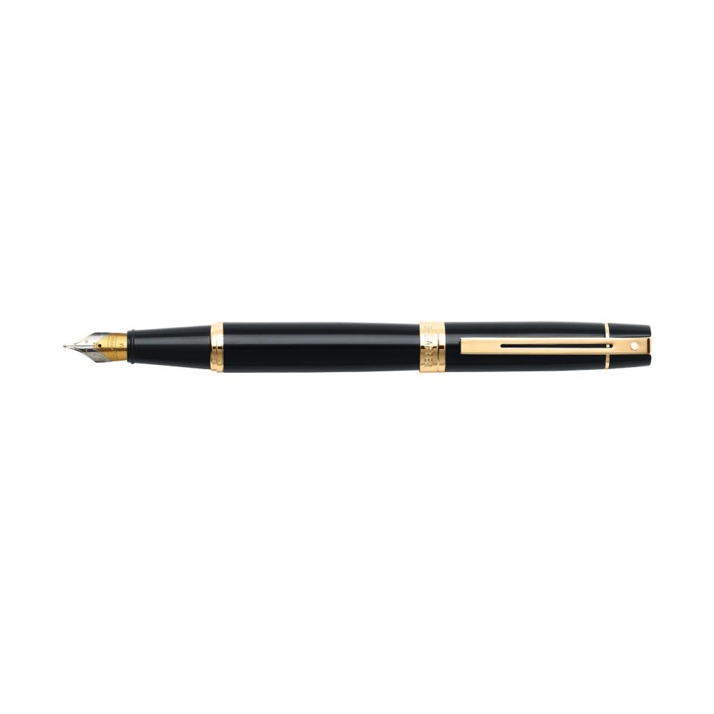 Pióro wieczne 300 - Sheaffer - Black Gold Trim F