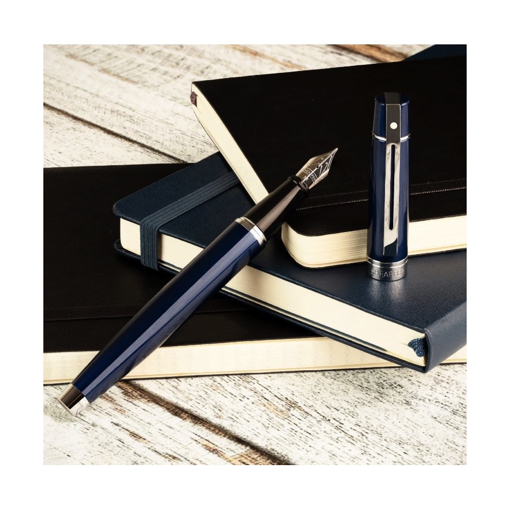 Fountain pen 300 - Sheaffer - Blue Chrome Trims F