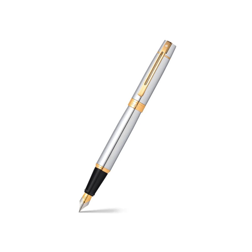 Pióro wieczne 300 - Sheaffer - Bright Chrome Gold Trim F