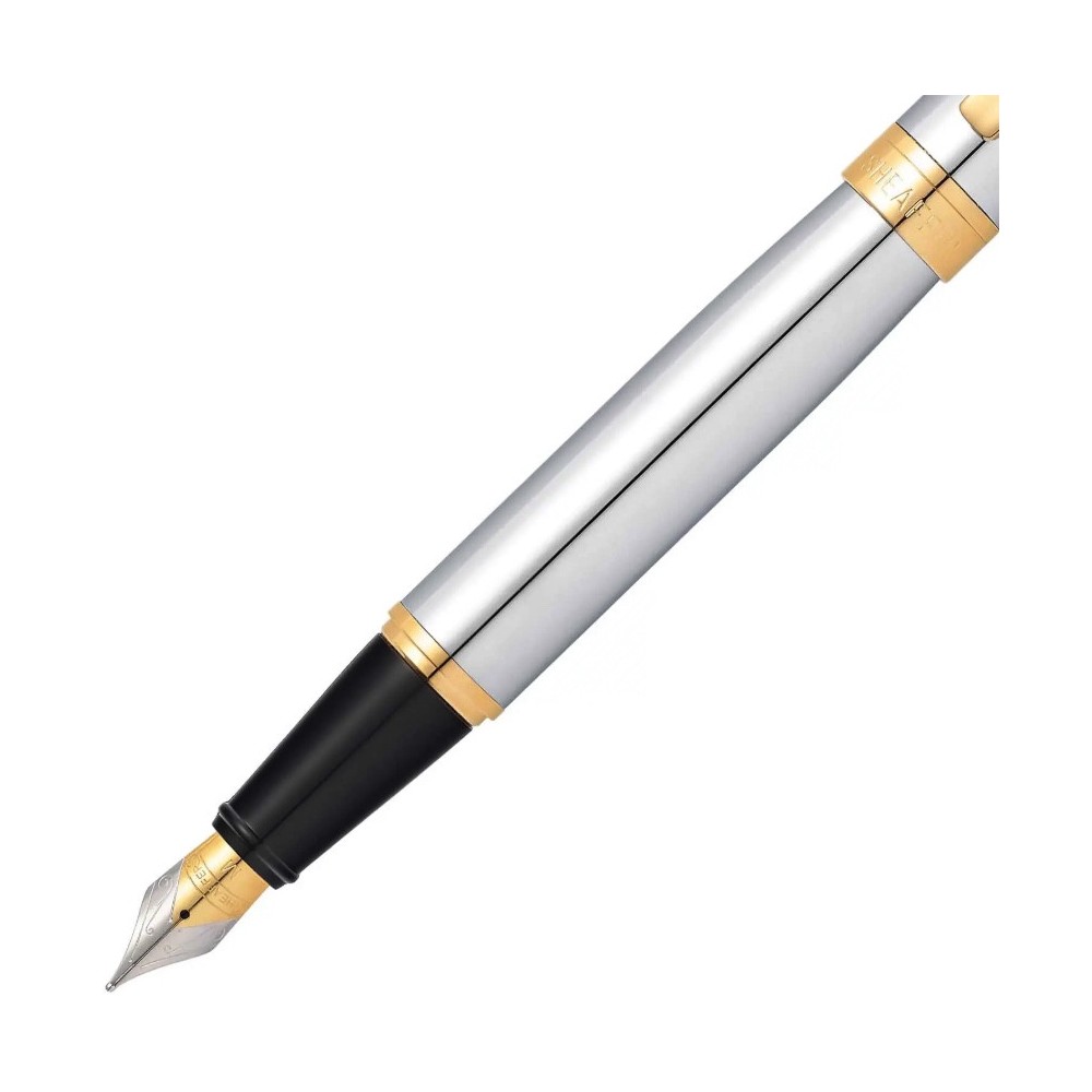 Pióro wieczne 300 - Sheaffer - Bright Chrome Gold Trim F