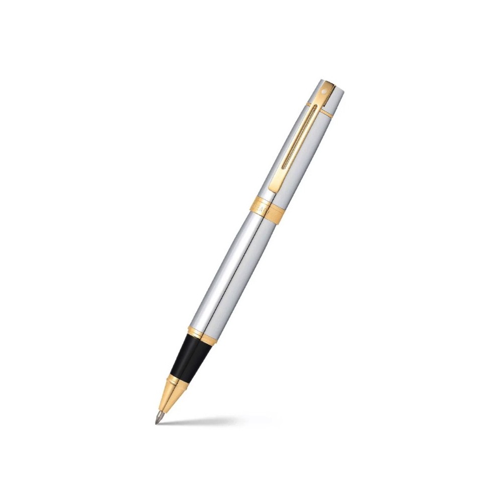 Rollerball pen 300 - Sheaffer - Bright Chrome Gold Trims