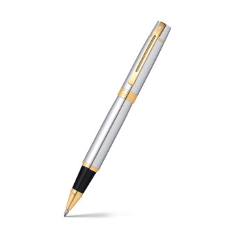 Rollerball pen 300 - Sheaffer - Bright Chrome Gold Trims