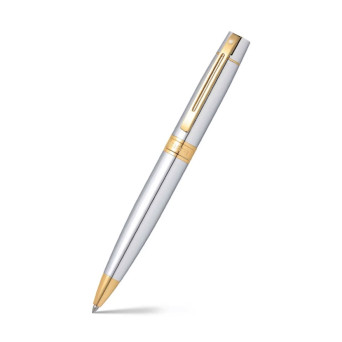 Ballpoint pen 300 - Sheaffer - Bright Chrome Gold Trims