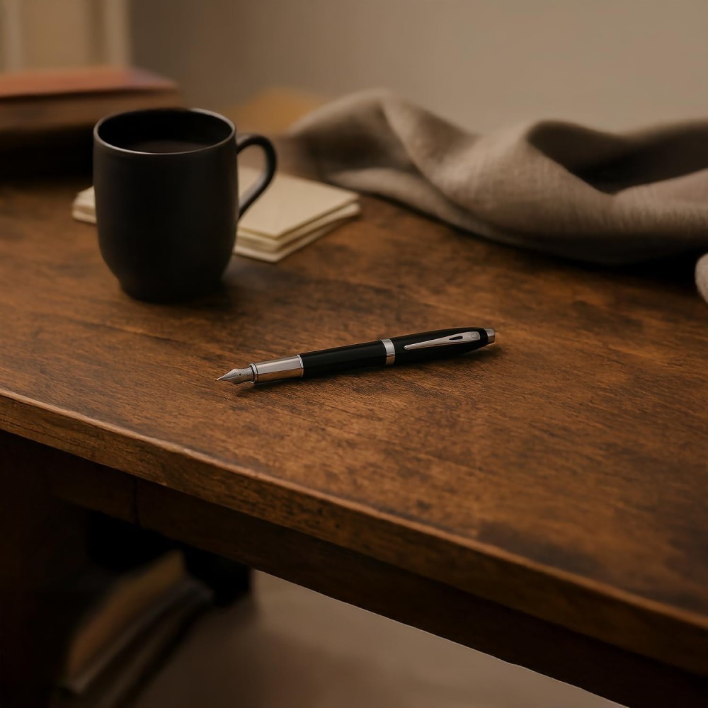 Fountain pen 100 - Sheaffer - Matte Black and Chrome F