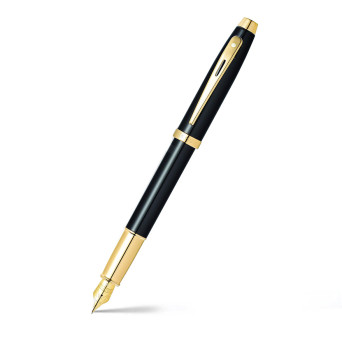 Pióro wieczne 100 - Sheaffer - Black Gold Trim M