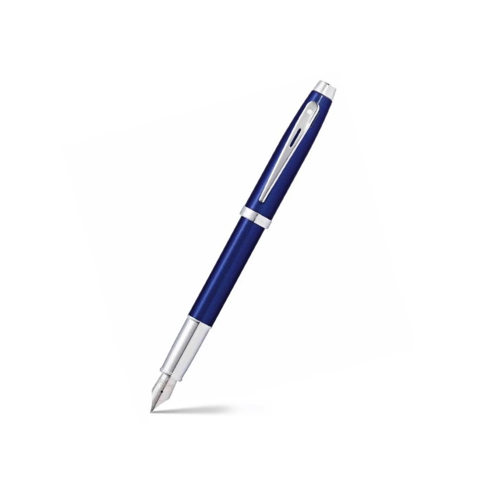 Fountain pen 100 - Sheaffer - Blue Chrome Trims F