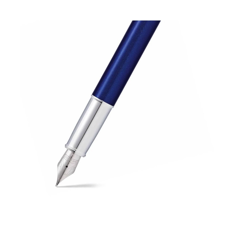 Fountain pen 100 - Sheaffer - Blue Chrome Trims F