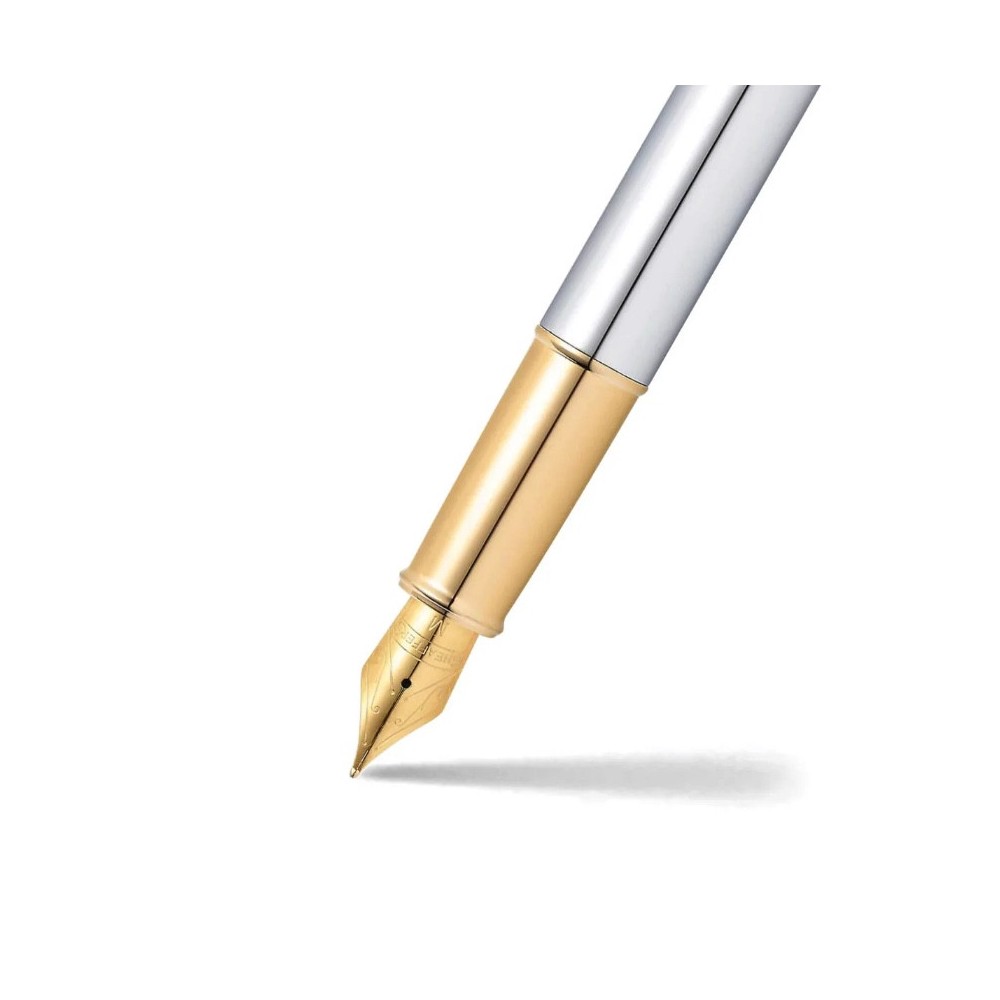 Fountain pen 100 - Sheaffer - Chrome Gold Trims F