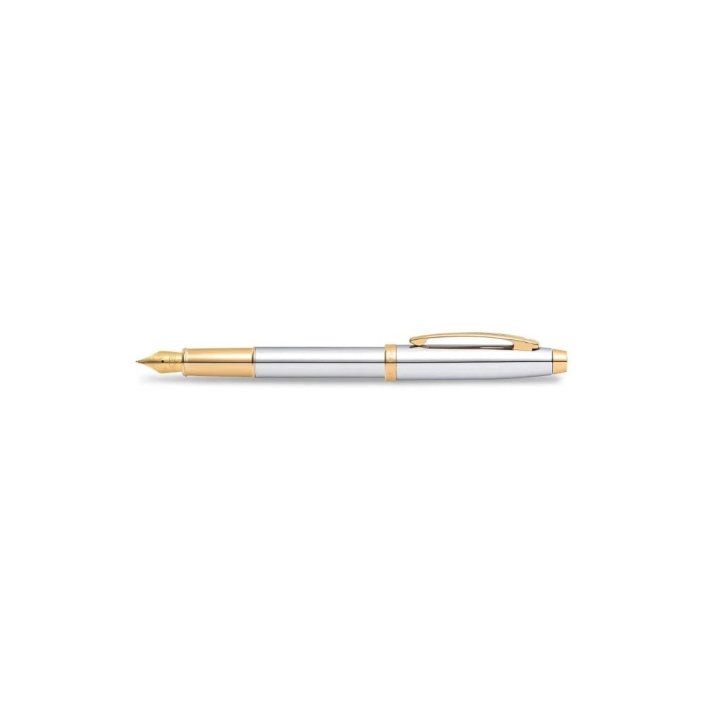 Fountain pen 100 - Sheaffer - Chrome Gold Trims F
