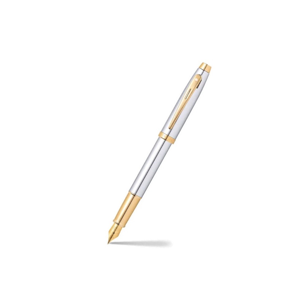 Fountain pen 100 - Sheaffer - Chrome Gold Trims F