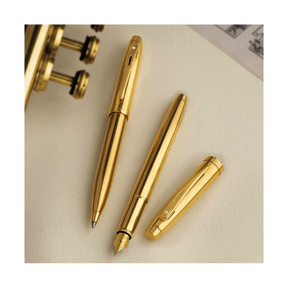 Pióro wieczne 100 - Sheaffer - Glossy Gold F
