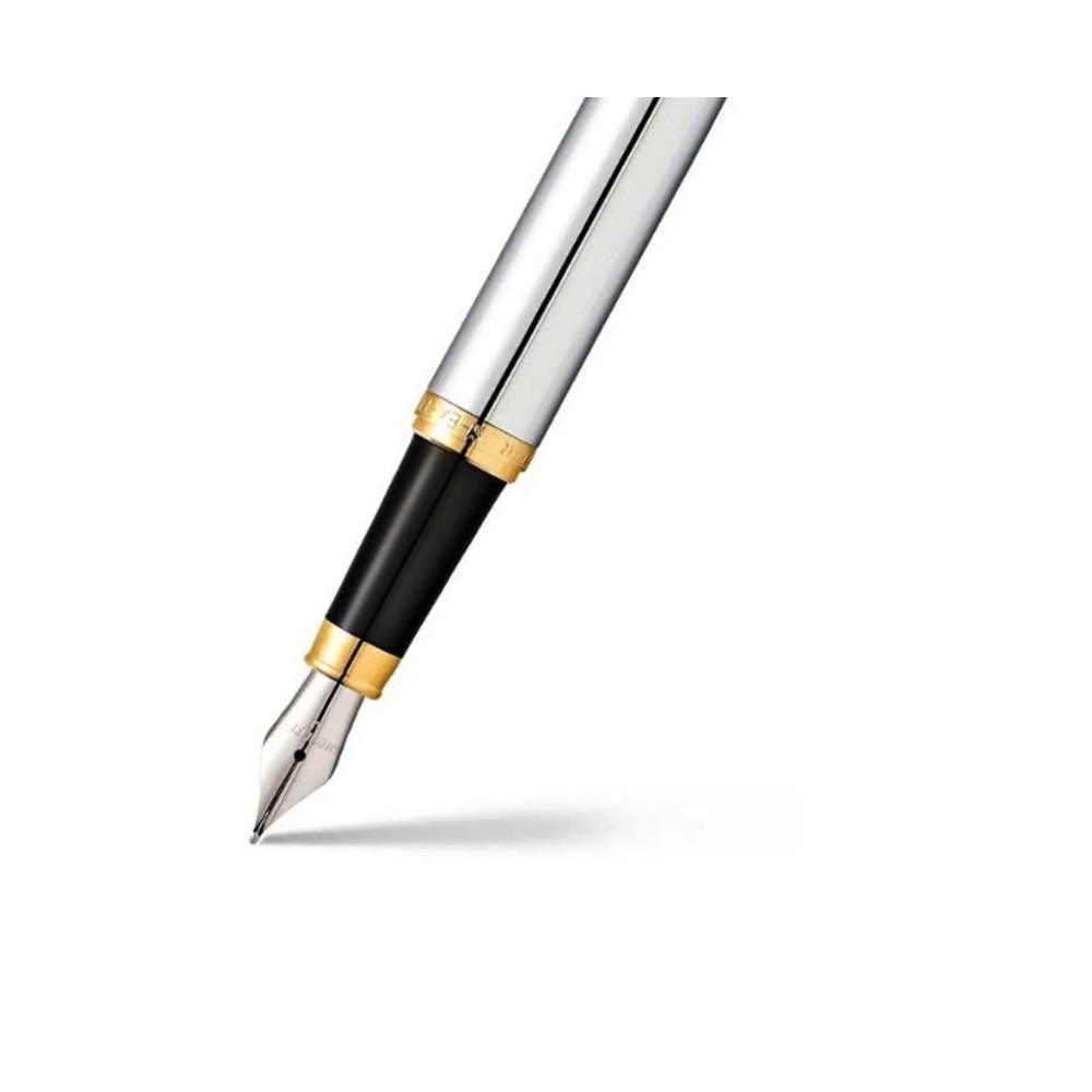 Pióro wieczne VFM - Sheaffer - Polished Chrome Gold Trim M