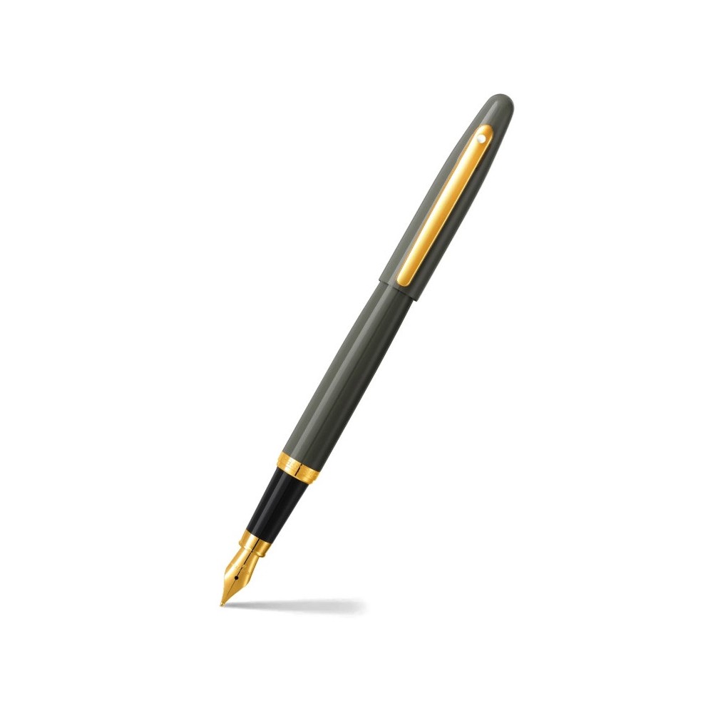 Fountain pen VFM - Sheaffer - Glossy Light Gray Gold Trim M