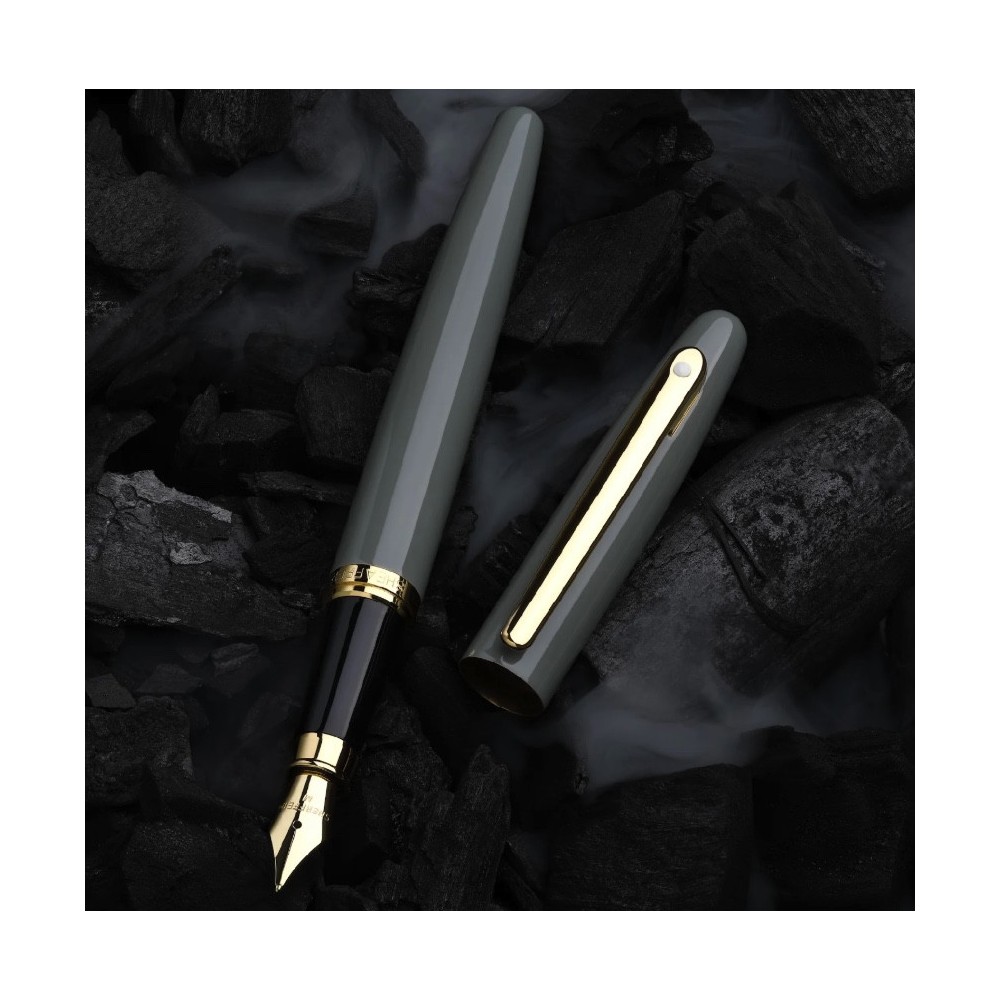 Fountain pen VFM - Sheaffer - Glossy Light Gray Gold Trim M