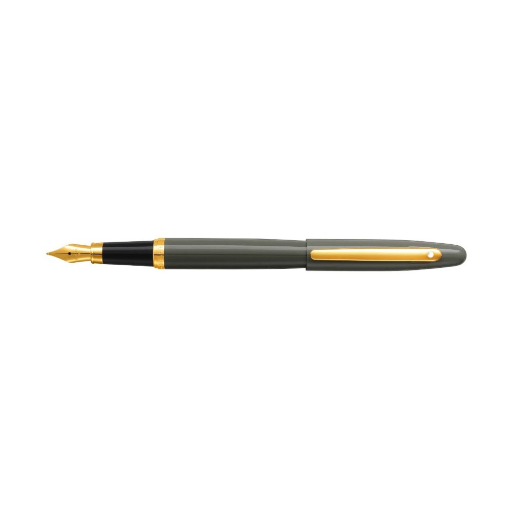 Fountain pen VFM - Sheaffer - Glossy Light Gray Gold Trim M