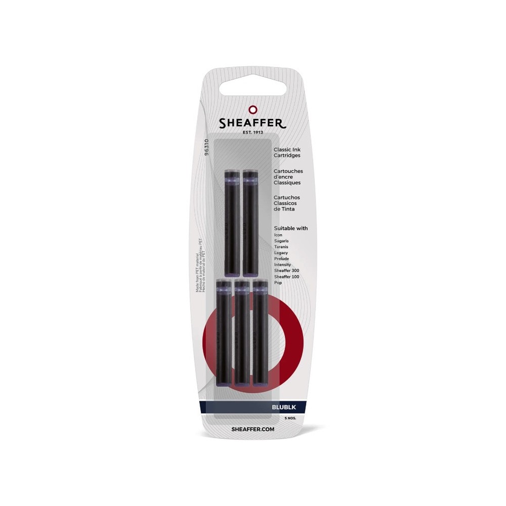 Classic ink cartridges - Sheaffer - Blue Black 5 pcs