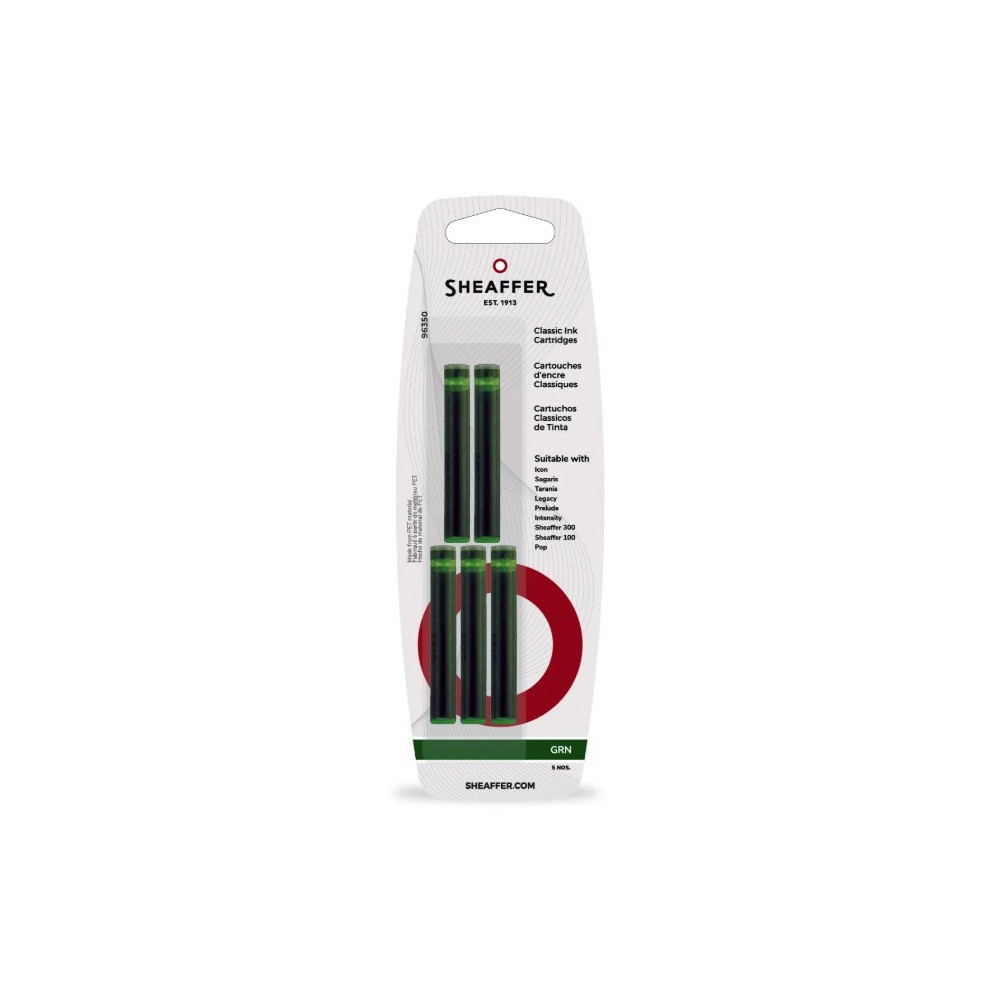 Naboje atramentowe - Sheaffer - Green 5 szt.